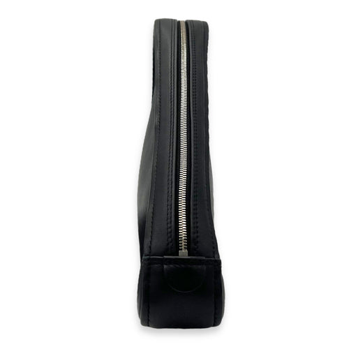 Balenciaga Logo Pouch Black in Calfskin, Silver hardware_4