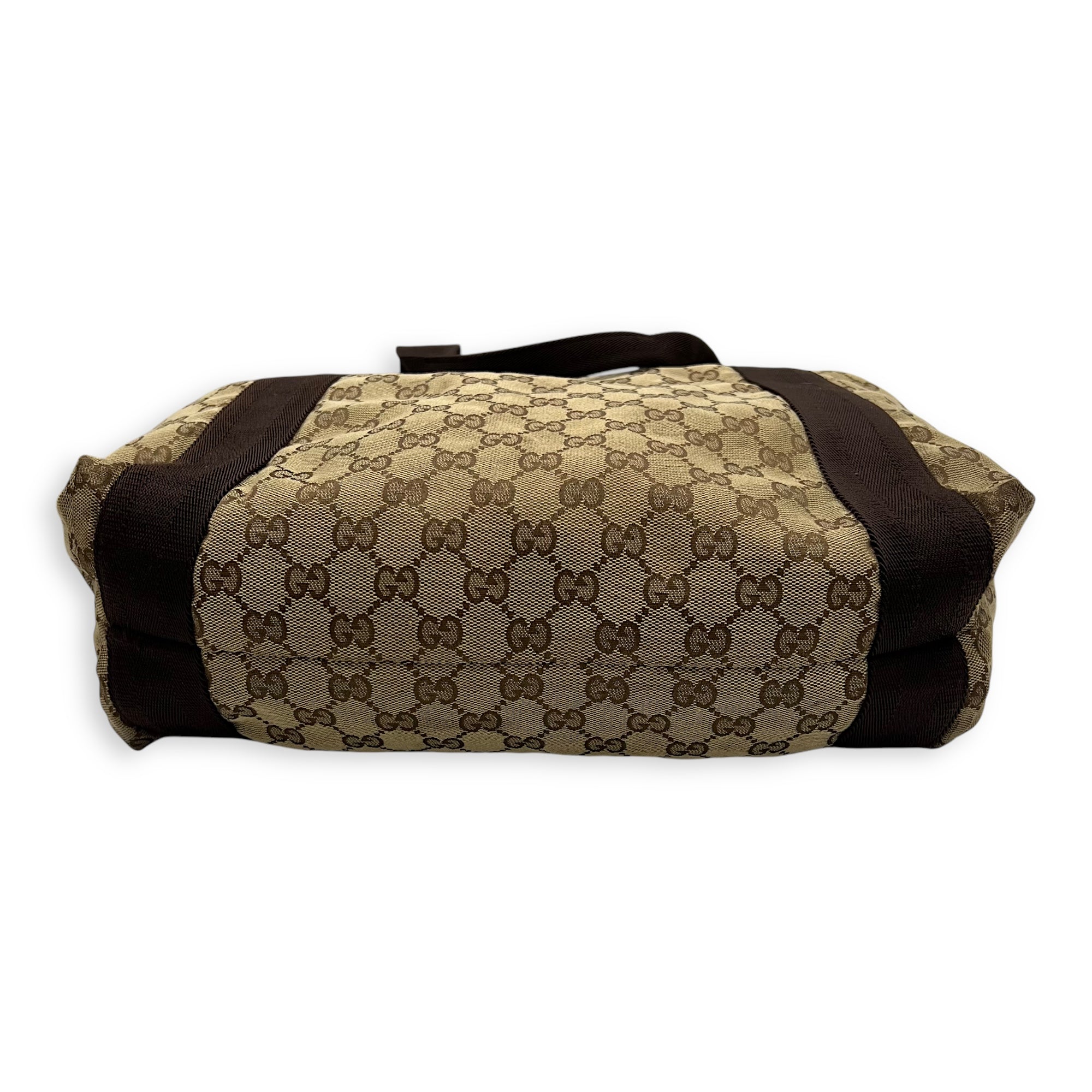 Gucci GG Top Handle Bag Brown in Canvas_5