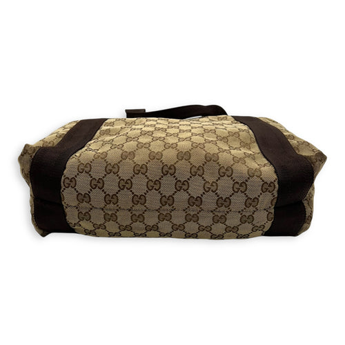 Gucci GG Top Handle Bag Brown in Canvas_5