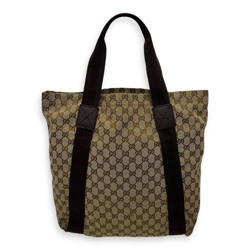 Gucci GG Top Handle Bag Brown in Canvas_2