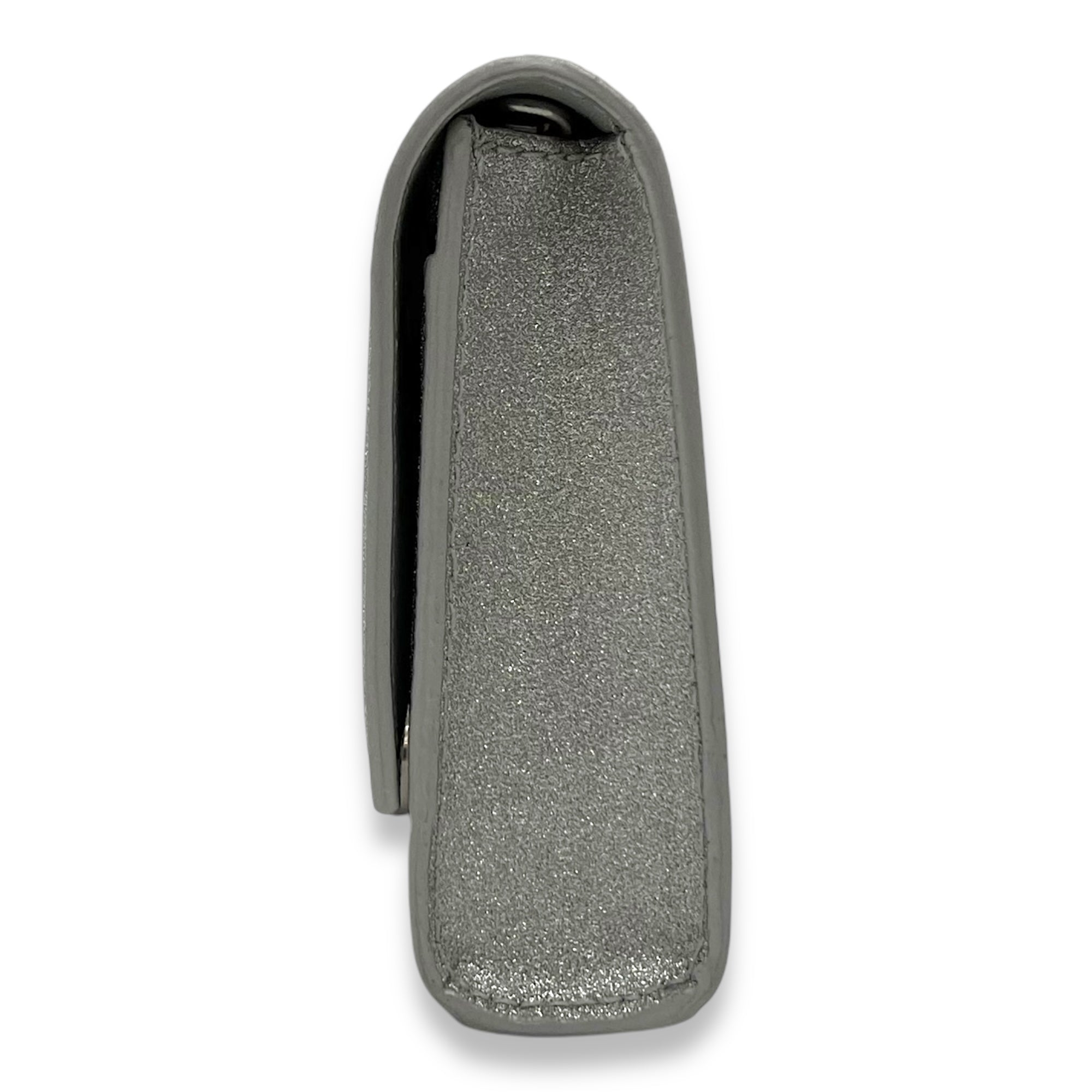 Balenciaga Hourglass Wallet On Chain Silver in Others, Ruthenium hardware_4