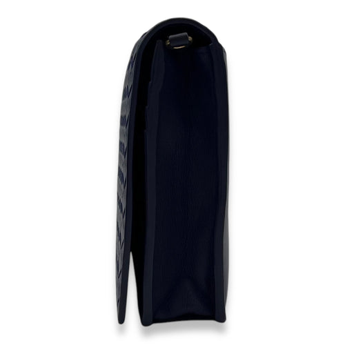 Bottega Veneta Intrecciato Wallet On Chain Blue in Calfskin, Gold hardware_4