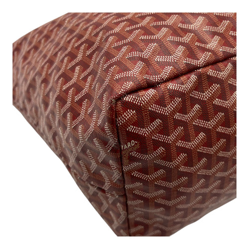 Goyard Saint Louis GM Red Tote Bag in Coated Canvas, Silver hardware_9