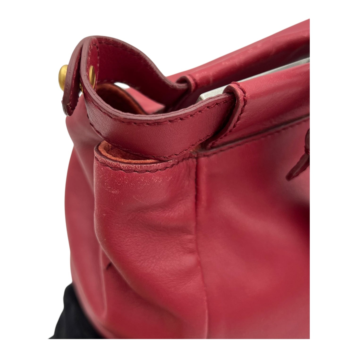 Fendi Peekaboo Top Handle Bag Red in Calfskin, Mixed hardware_10