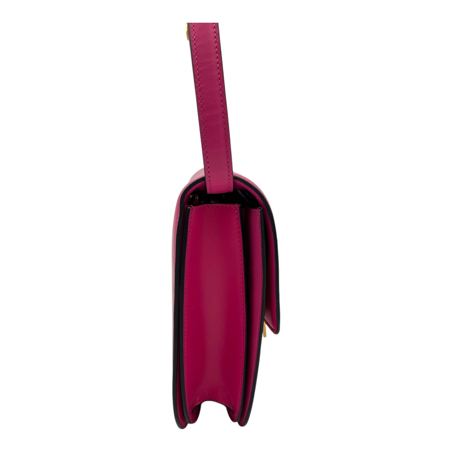 Celine Box Shoulder Bag Pink in Calfskin, Gold hardware_4
