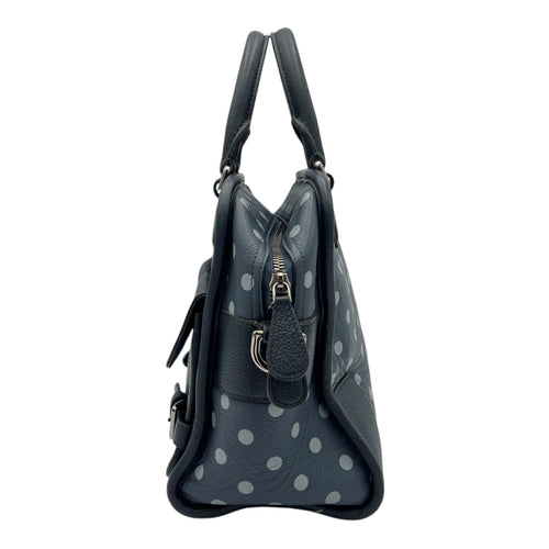 Loewe Amazona Top Handle Bag Blue in Calfskin, Silver hardware_4