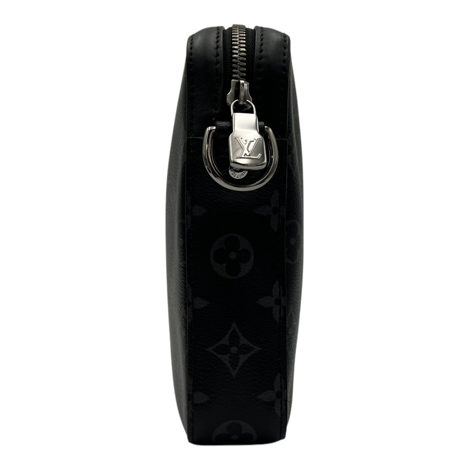 Louis Vuitton Trio Shoulder Bag Black in Monogram Coated Canvas, Silver hardware_4