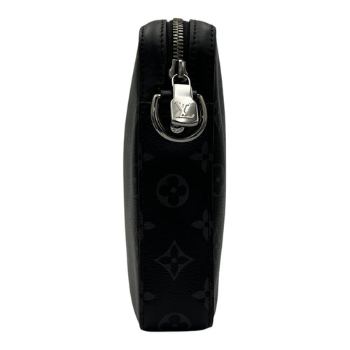 Louis Vuitton Trio Shoulder Bag Black in Monogram Coated Canvas, Silver hardware_4