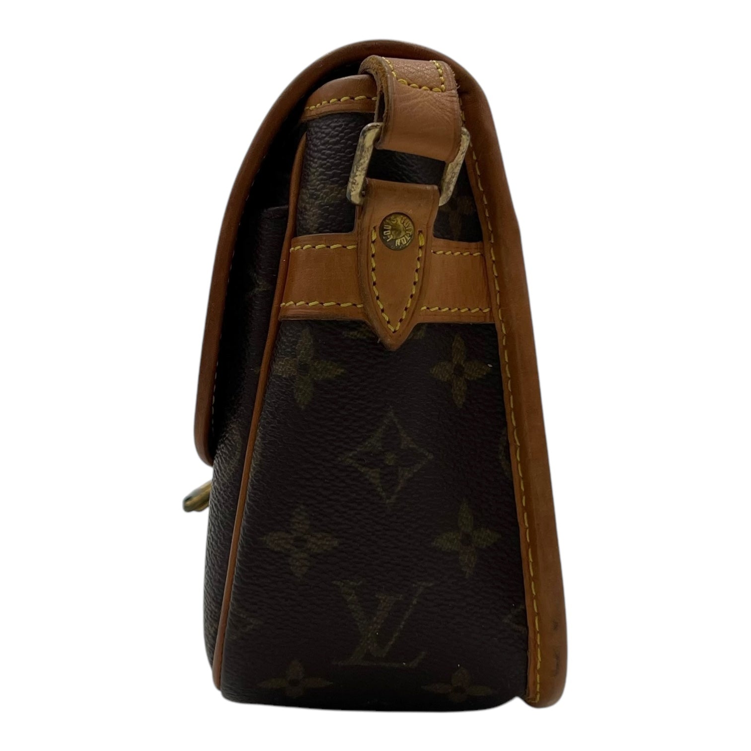 Louis Vuitton Sologne Shoulder Bag Brown in Monogram Coated Canvas, Gold hardware_4
