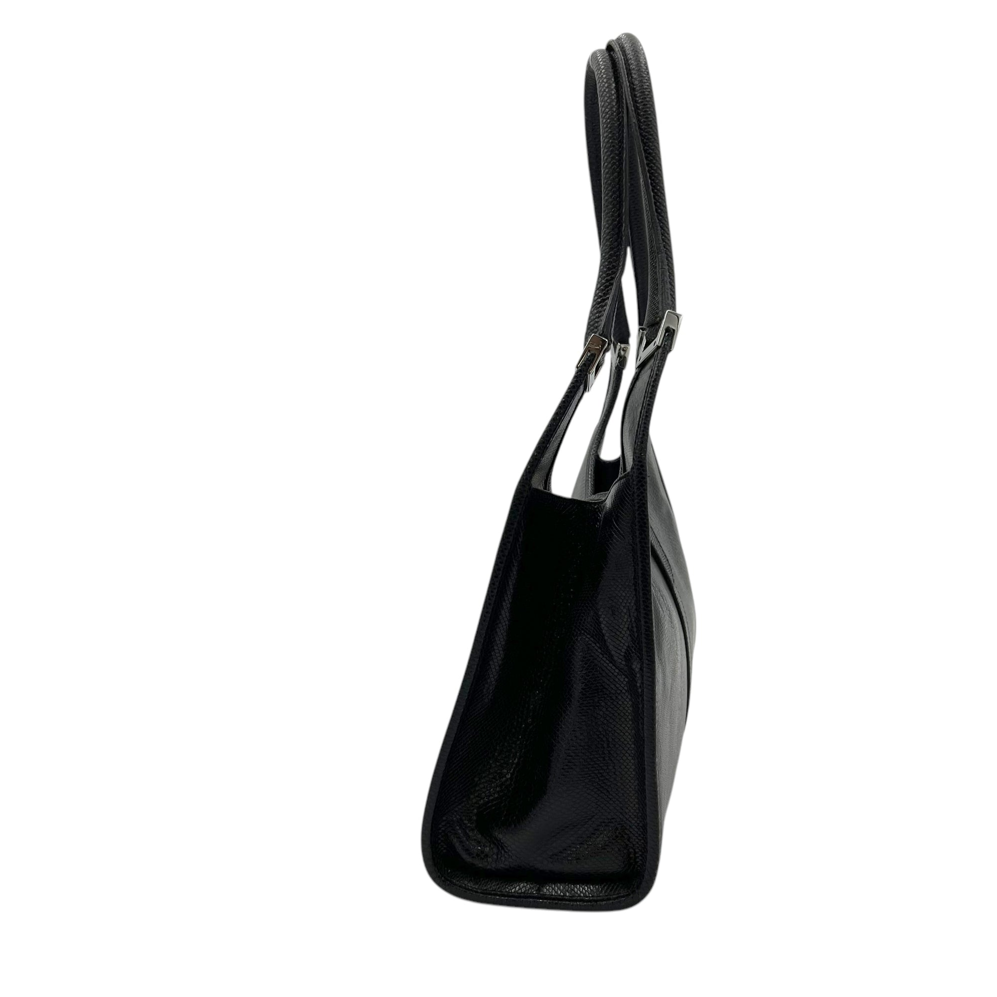 Gucci Jackie 1961 Shoulder Bag Black in Python Embossed Calfskin, Silver hardware_4