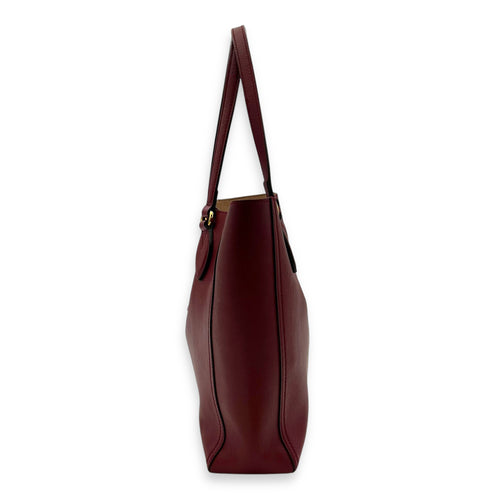 Gucci GG Tote Bag Red in Calfskin, Gold hardware_4