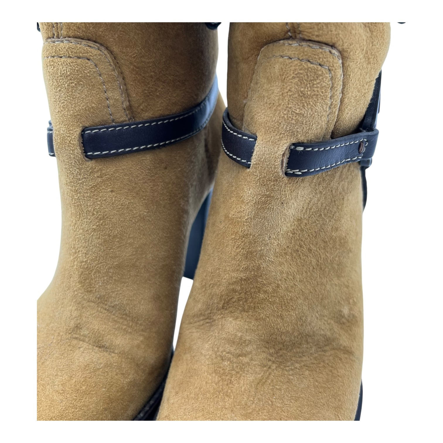 Gucci GG logo suede and shearling boots Boots EU 36.5 Brown in Suede Leather_4