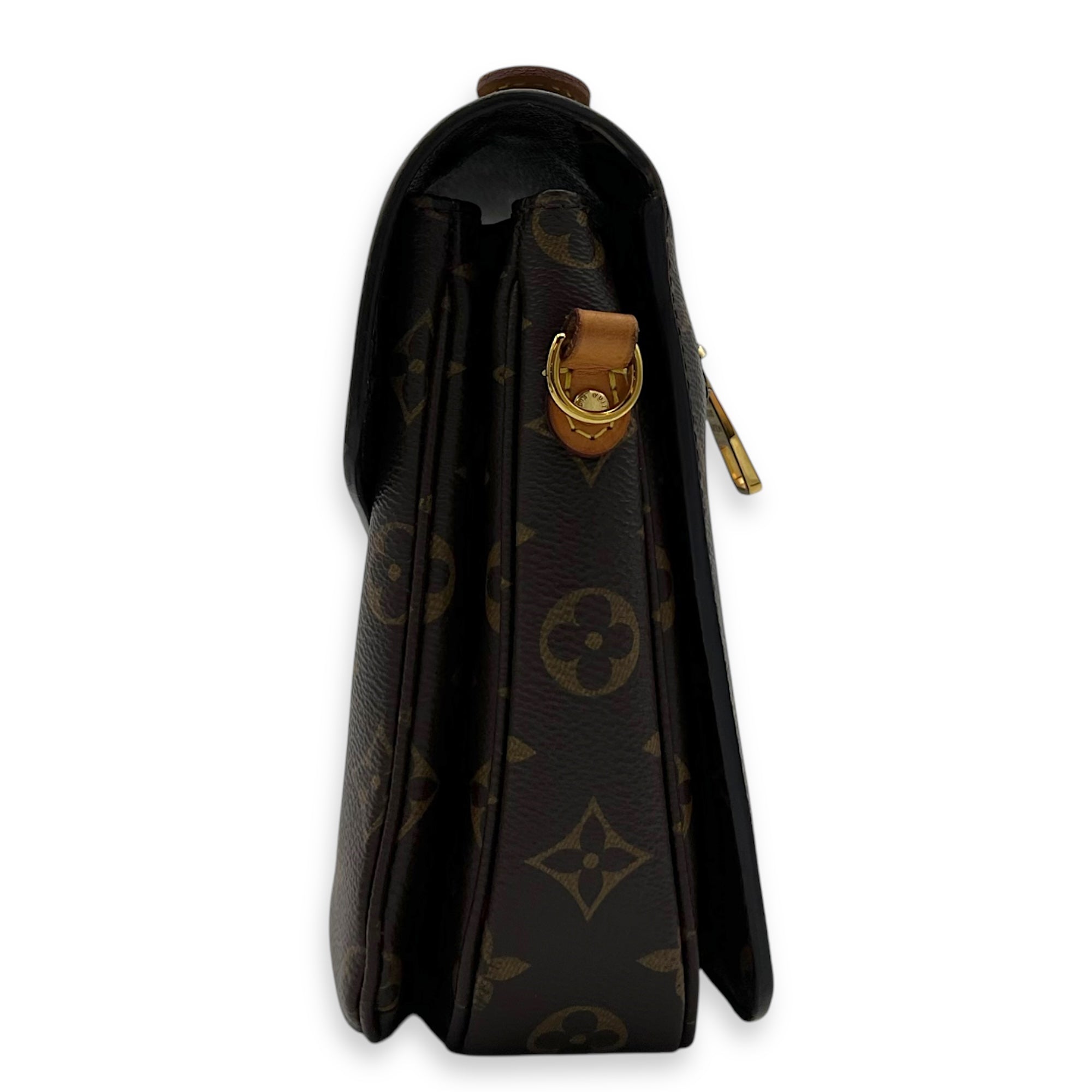 Louis Vuitton Metis Crossbody Bag Brown in Monogram Coated Canvas, Gold hardware_4