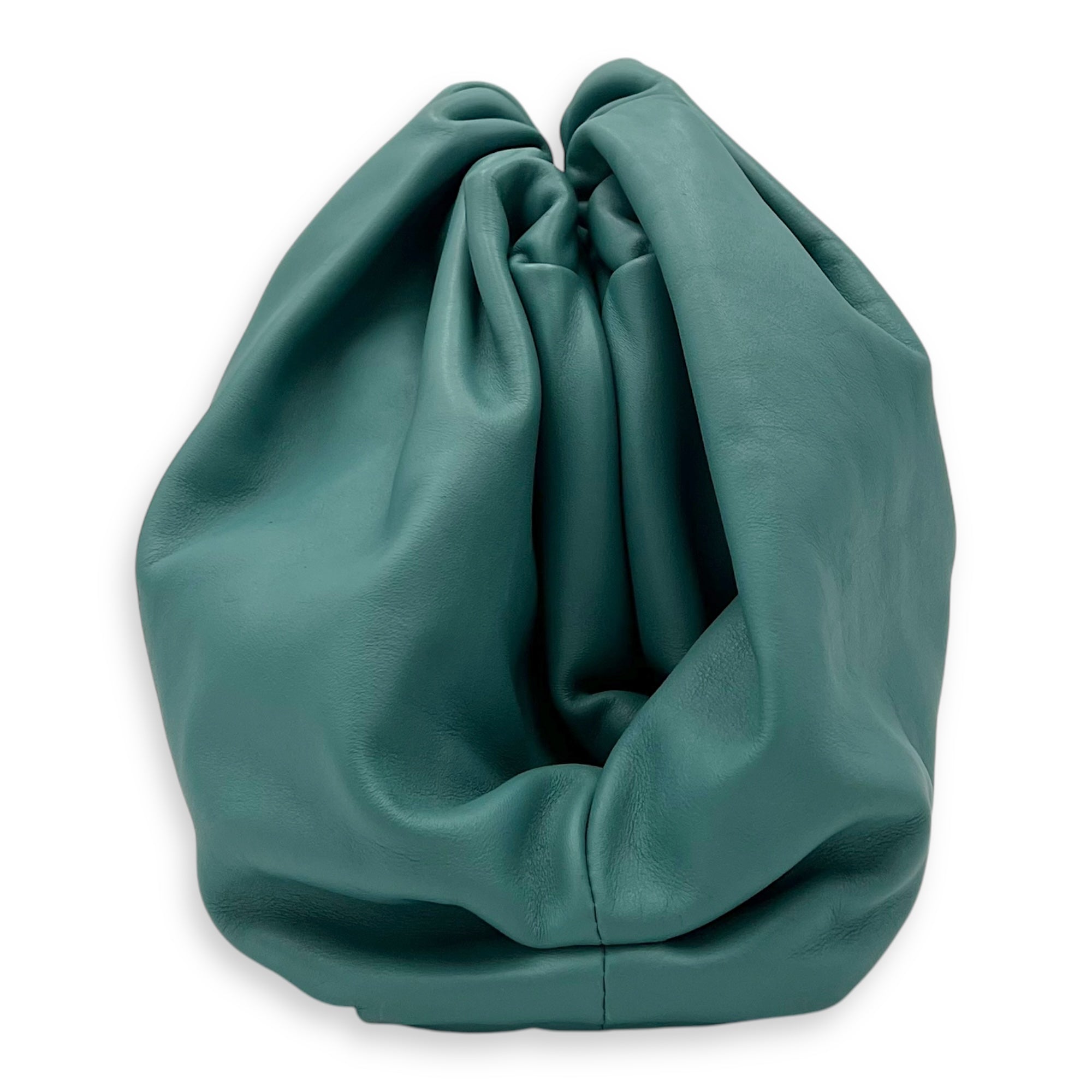 Bottega Veneta pouch Clutch Blue in Calfskin, Silver hardware_4