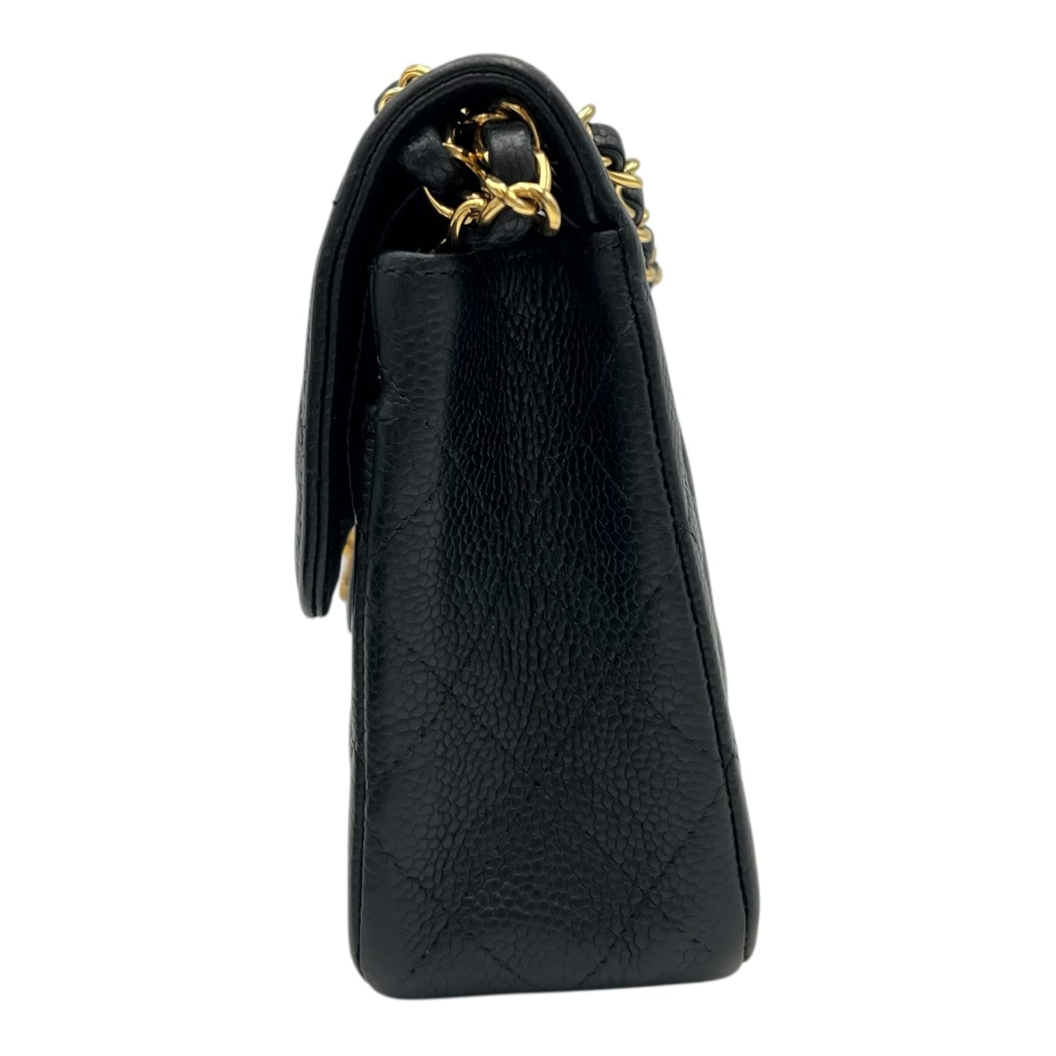 Chanel Classic Shoulder Bag Black in Caviar Leather, Gold hardware_4