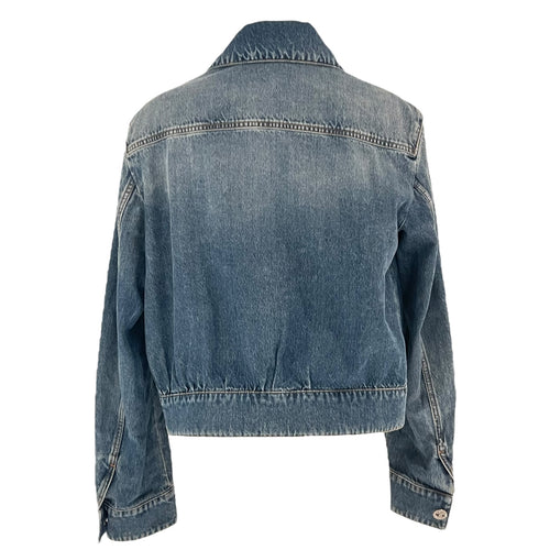Chanel 24P Denim Jacket CC Heart Ready-To-Wear FR36 Blue in Denim, Silver hardware_2