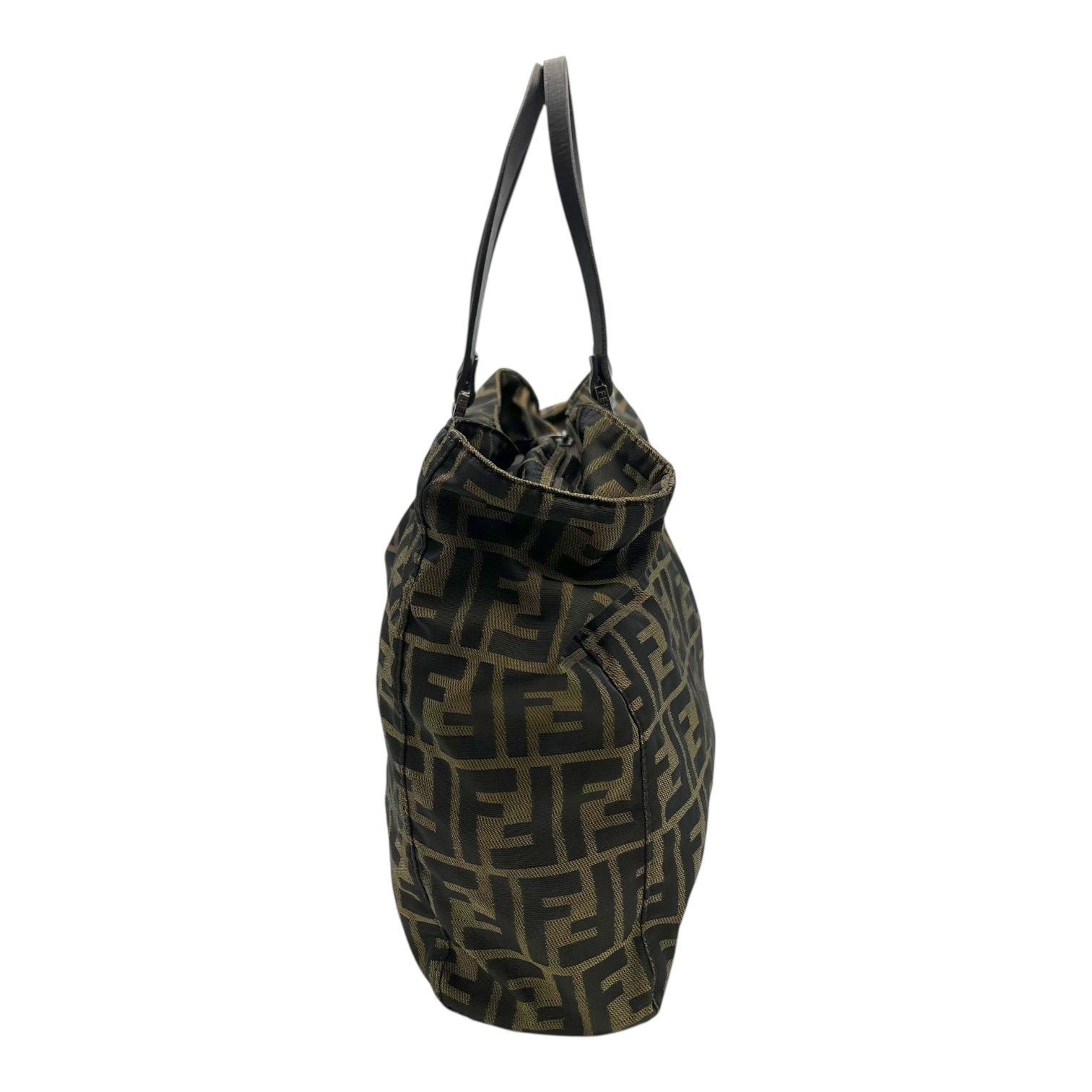 Fendi Zucca Tote Bag Brown in Canvas, Silver hardware_4