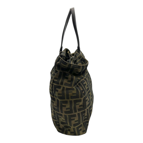 Fendi Zucca Tote Bag Brown in Canvas, Silver hardware_4