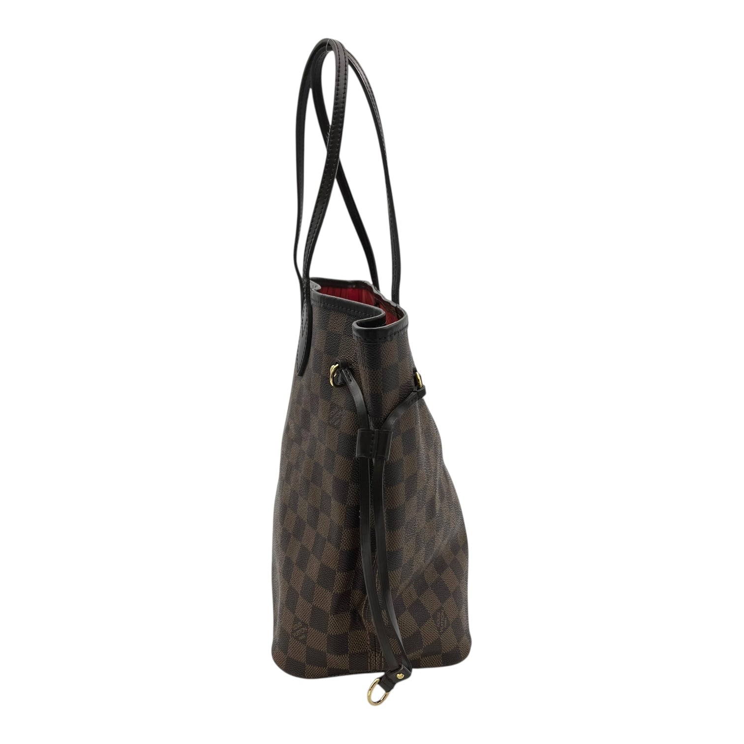 Louis Vuitton Neverfull Tote Bag Brown in Coated Canvas, Gold hardware_4