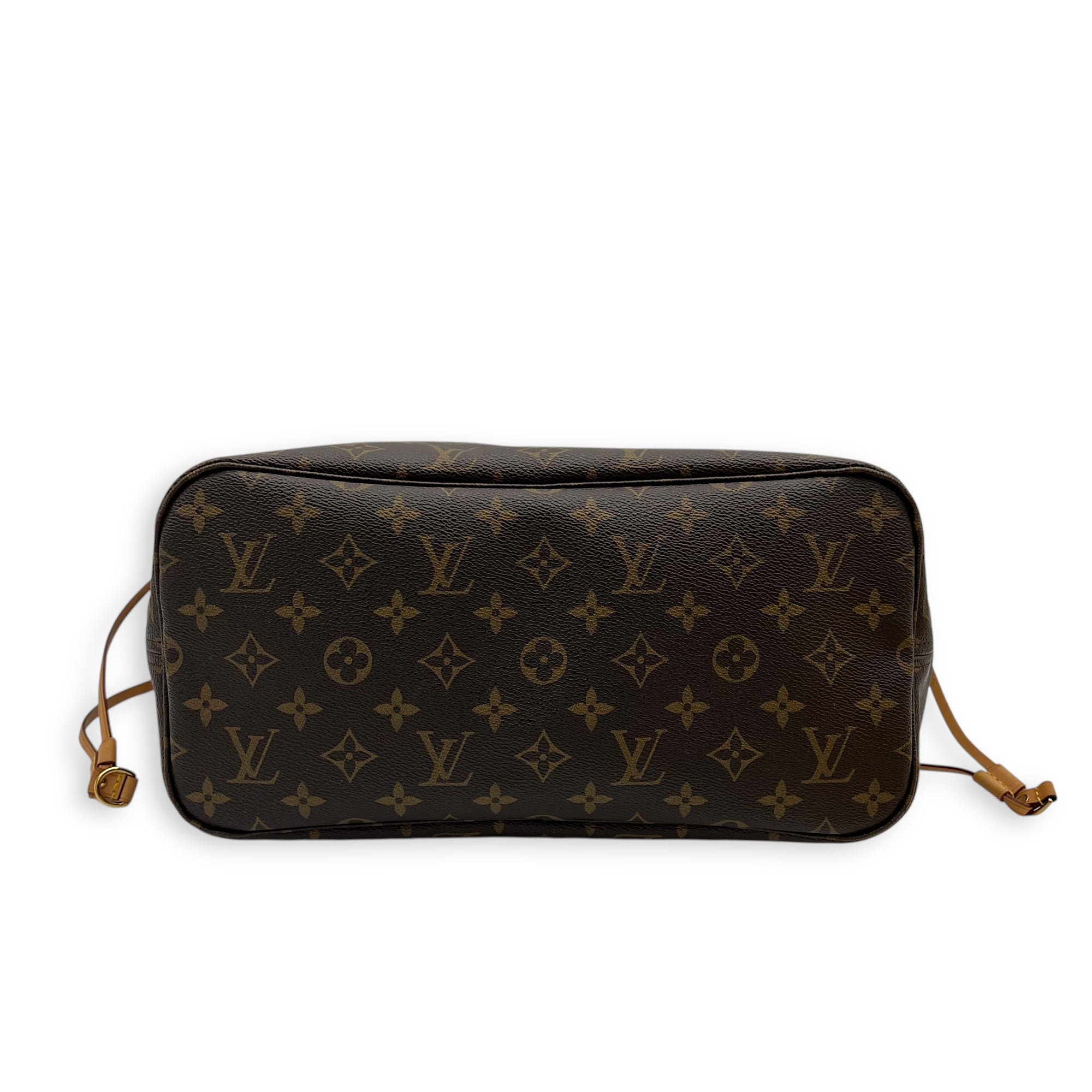 Louis Vuitton Neverfull MM Brown Tote Bag in Coated Canvas, Gold hardware_5
