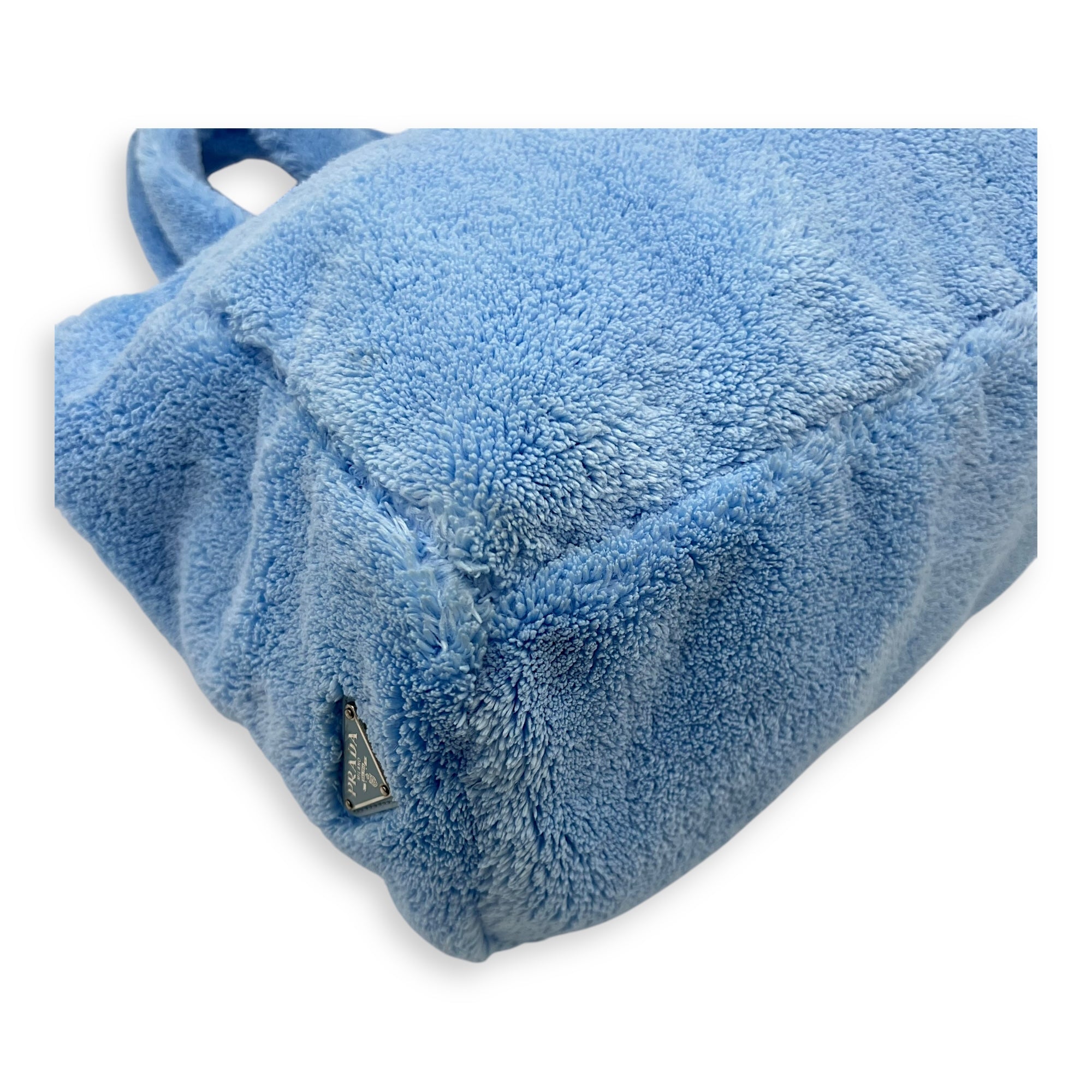 Prada Spugna Blue Tote Bag in Terry Cloth_7