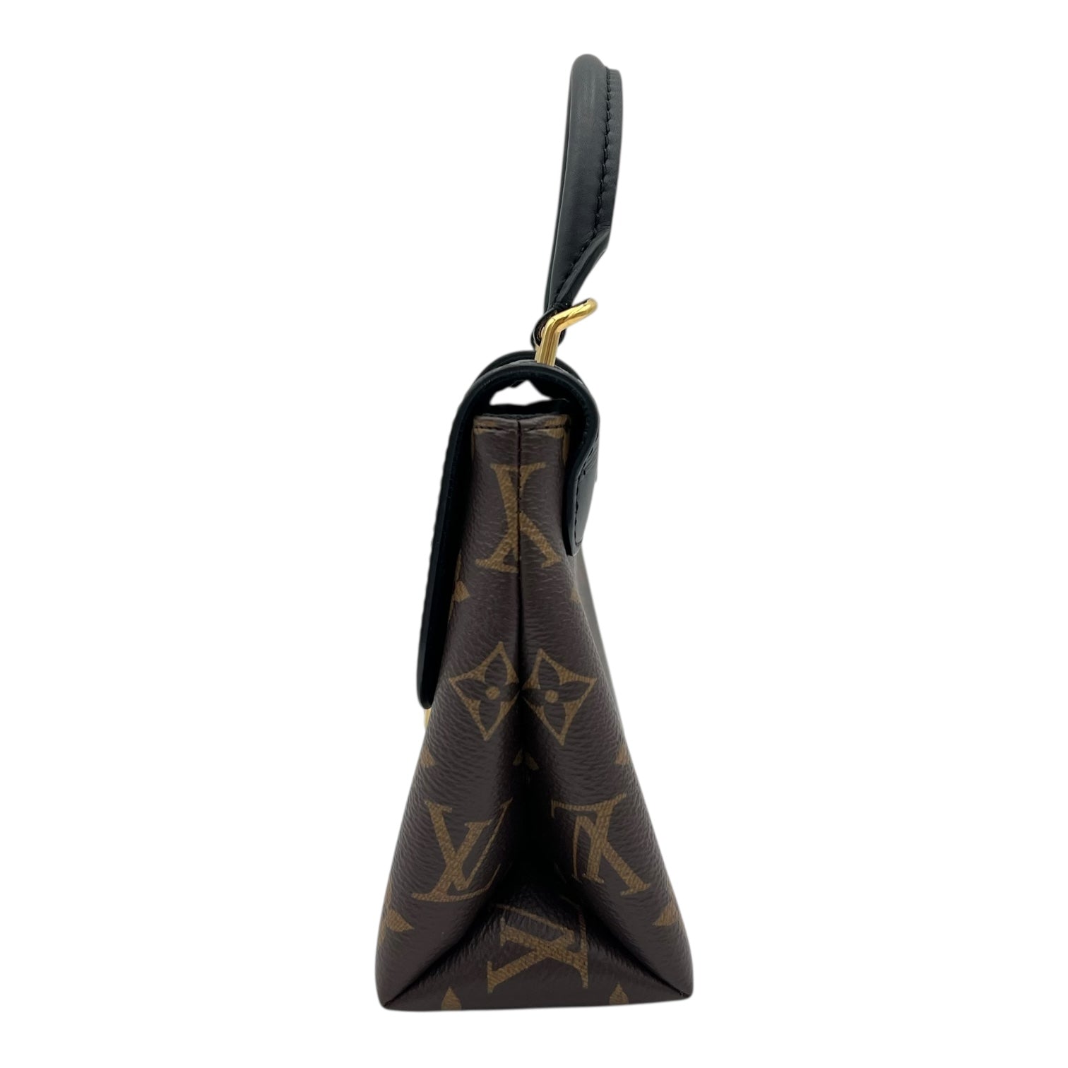 Louis Vuitton Locky Top Handle Bag Black in Monogram Coated Canvas, Gold hardware_4