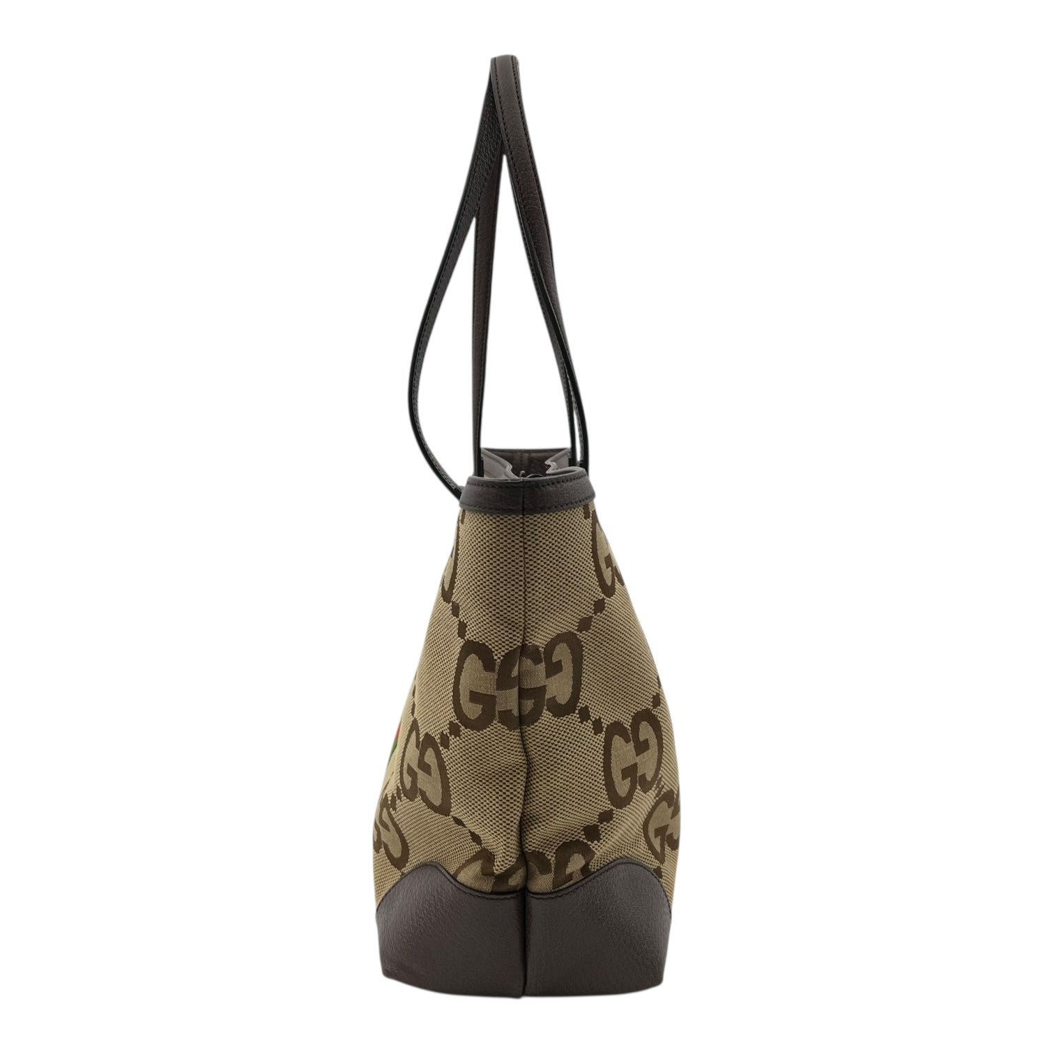 Gucci Ophidia Tote Bag Brown in Canvas, Gold hardware_4