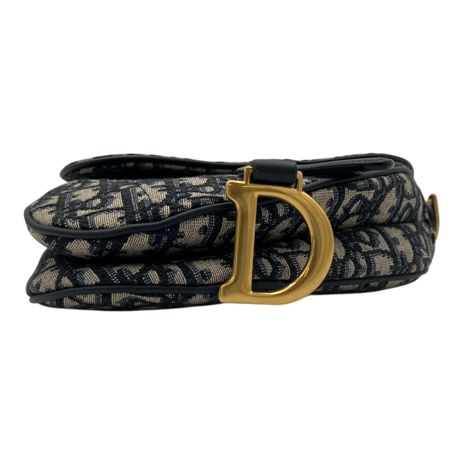 Christian Dior Saddle Mini with Strap Shoulder Bag in Jacquard, Gold hardware_5