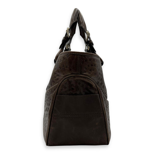Celine Boogie Top Handle Bag Brown in Calfskin, Gold hardware_4