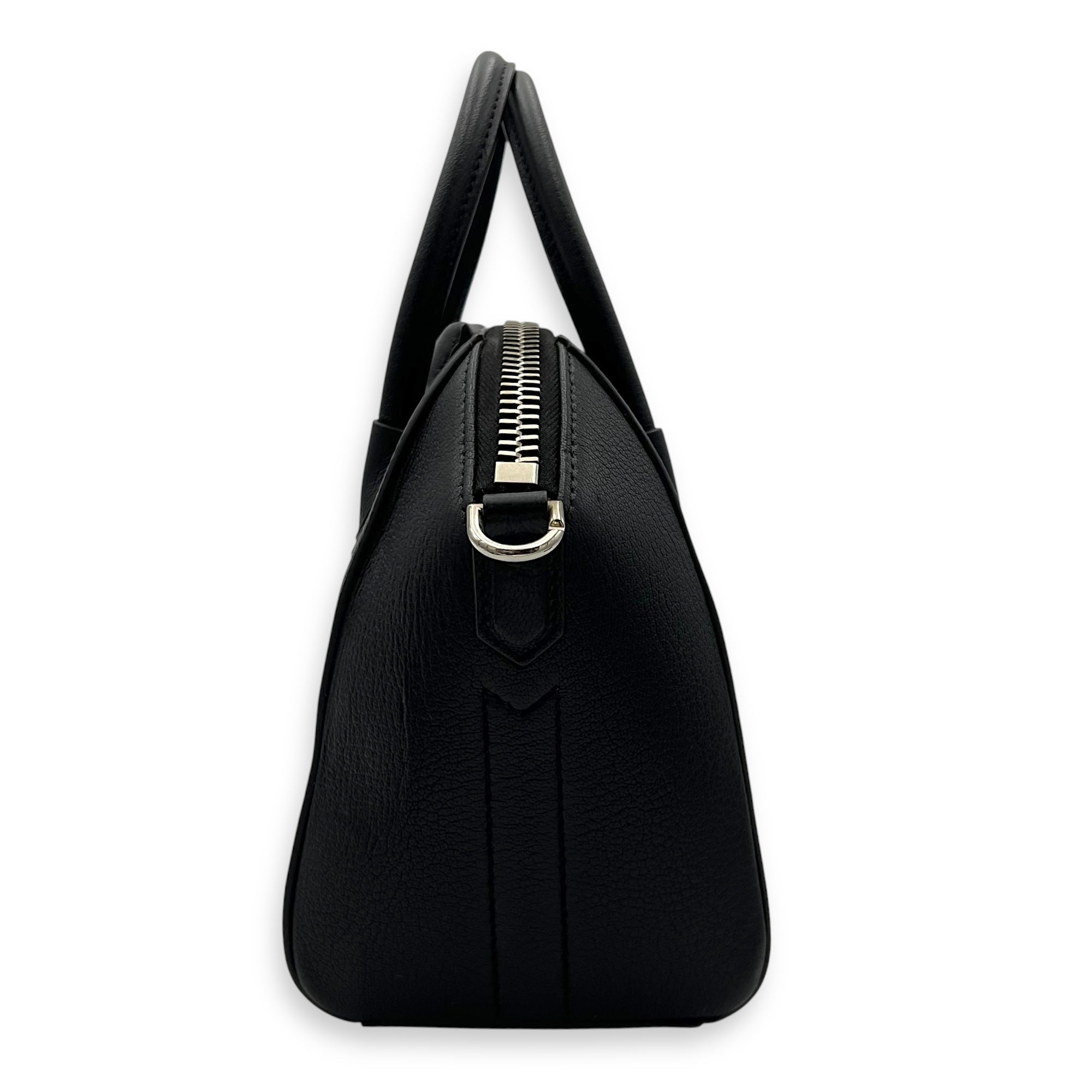 Givenchy Antigona Top Handle Bag Black in Calfskin, Silver hardware_4
