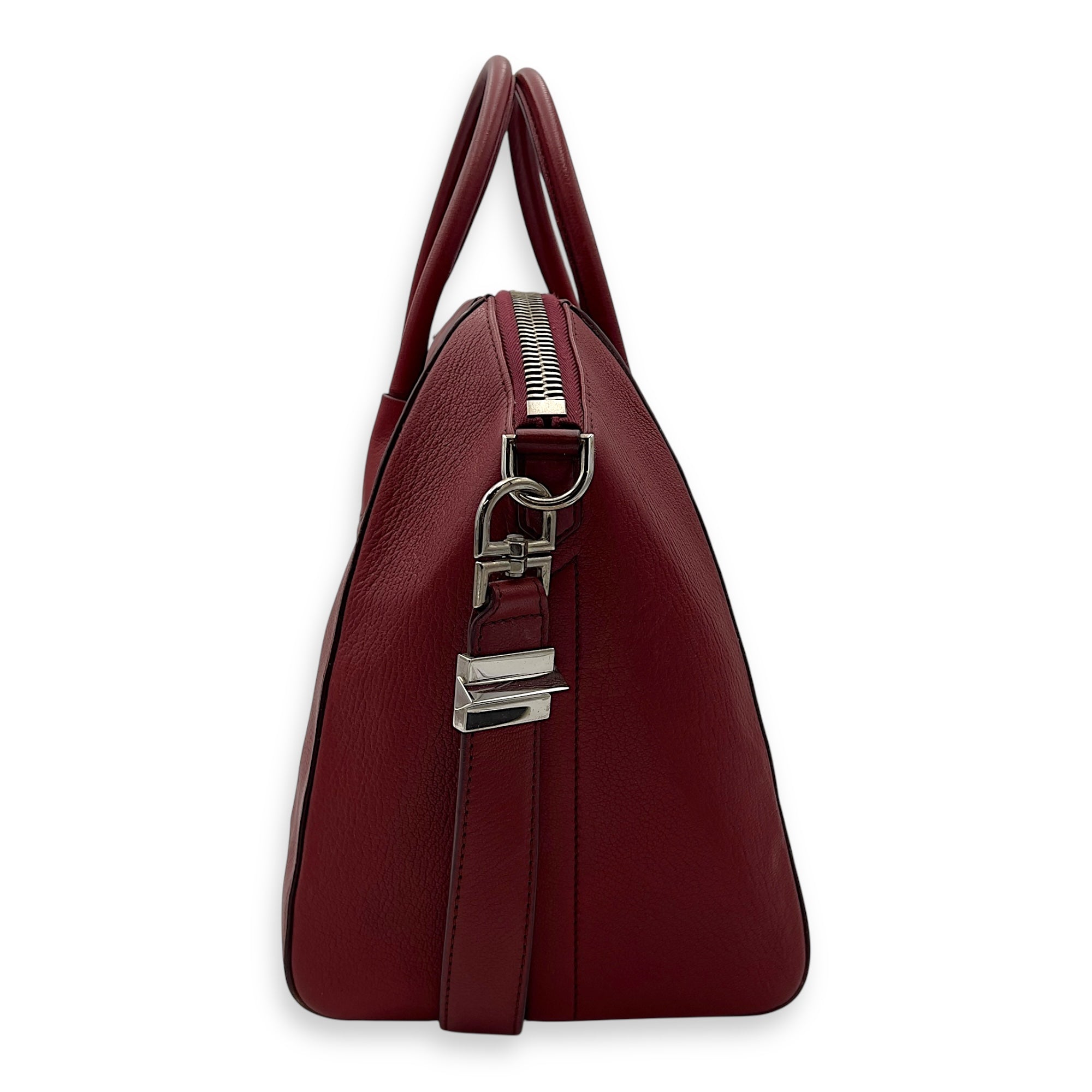Givenchy Antigona Top Handle Bag Red in Calfskin, Gold hardware_4