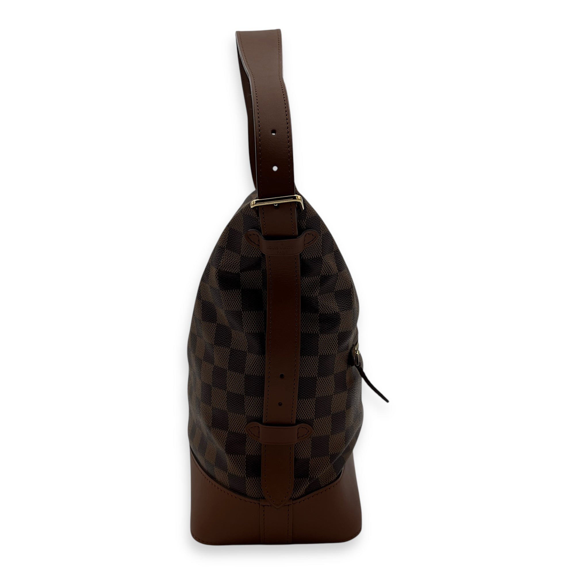 Louis Vuitton Diane Shoulder Bag Damier Ebene in Coated Canvas, Gold hardware_4