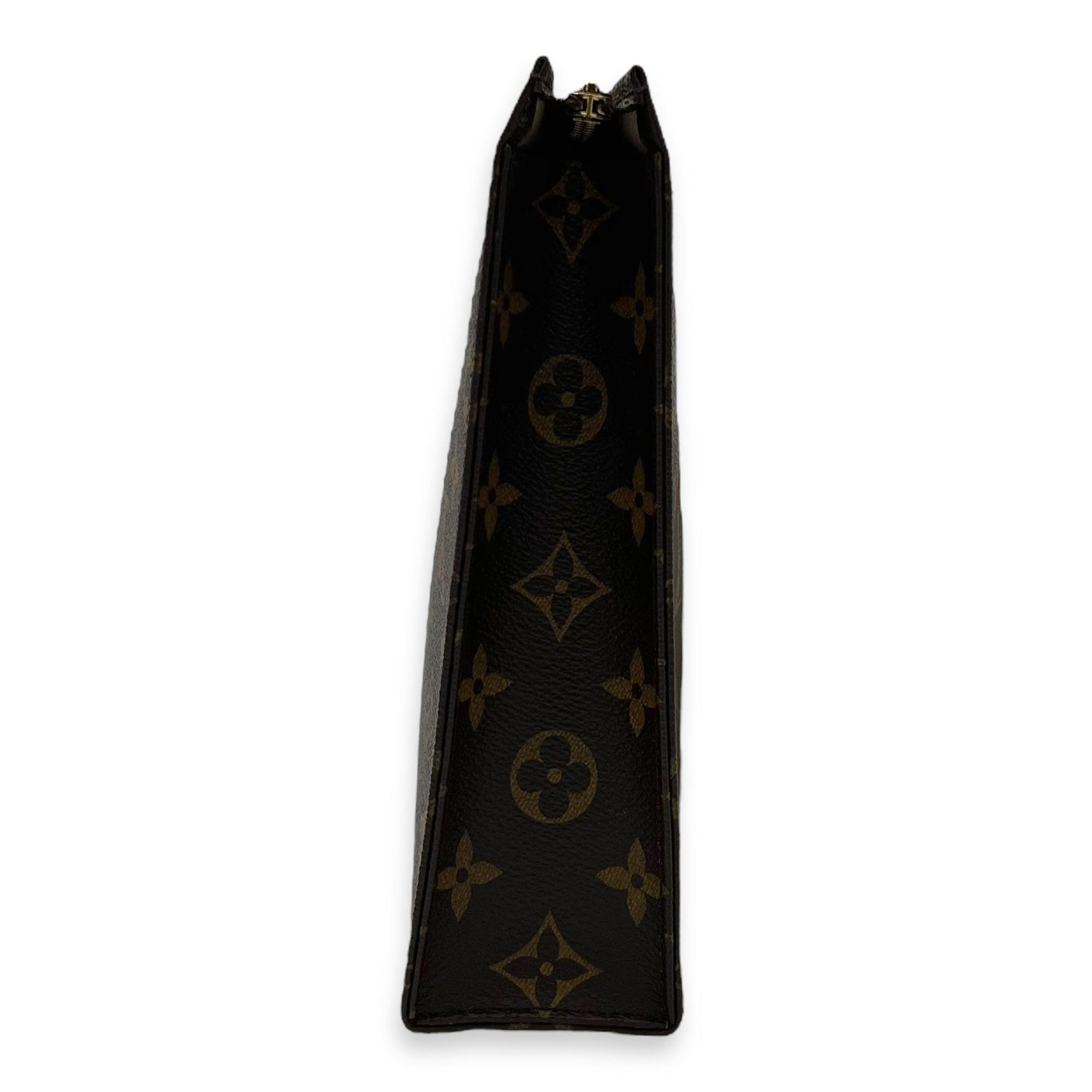 Louis Vuitton Pochette Toilette Brown Clutch in Coated Canvas, Gold hardware_4