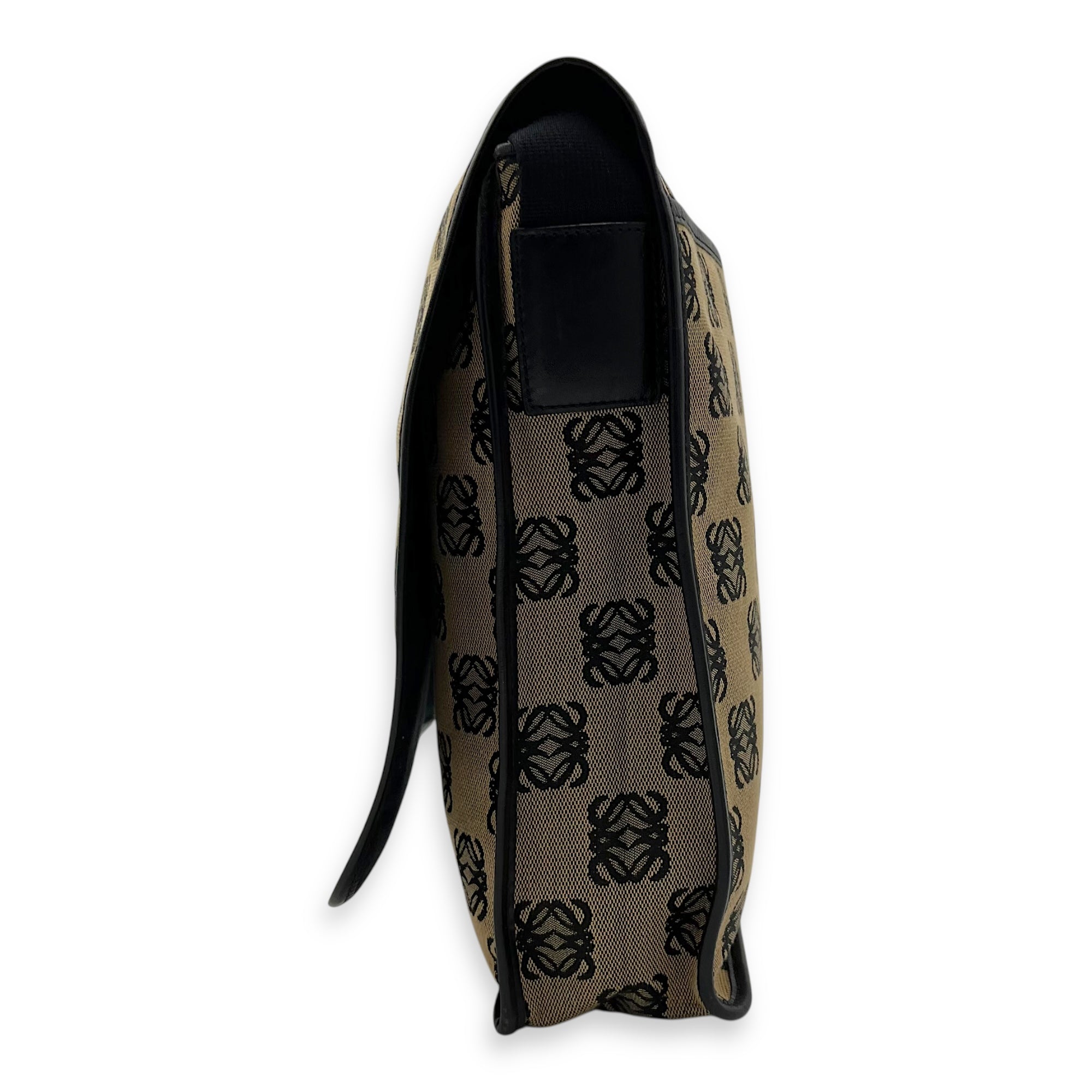 Loewe Anagram Crossbody Bag Brown in Jacquard, Silver hardware_4