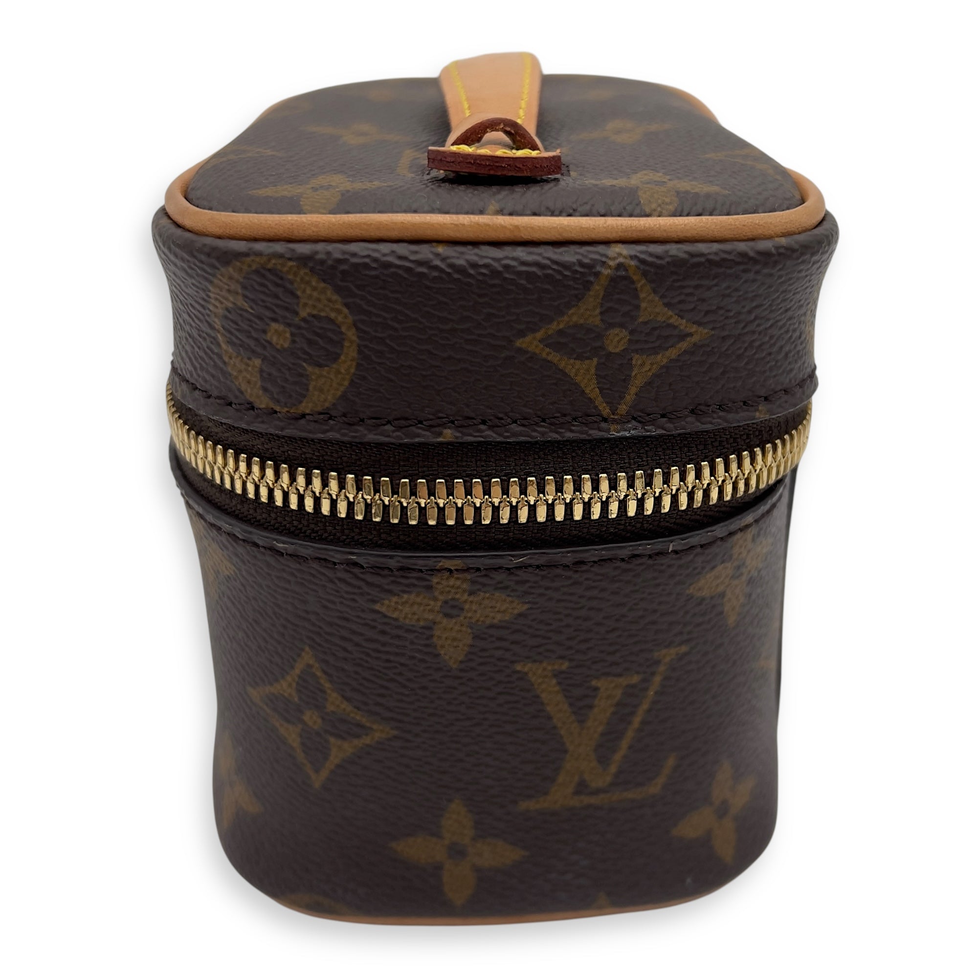 Louis Vuitton Nice Vanity Bag Nano Brown in Monogram Coated Canvas, Gold hardware_4