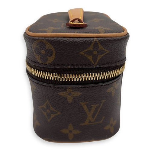 Louis Vuitton Nice Vanity Bag Nano Brown in Monogram Coated Canvas, Gold hardware_4