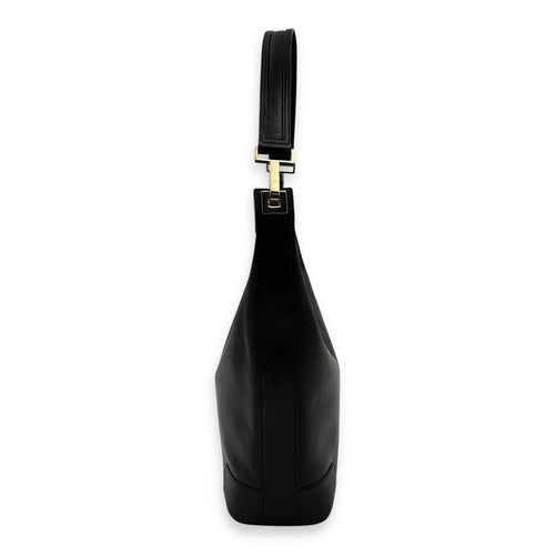 Gucci Vintage Shoulder Bag Black in Calfskin, Gold hardware_4