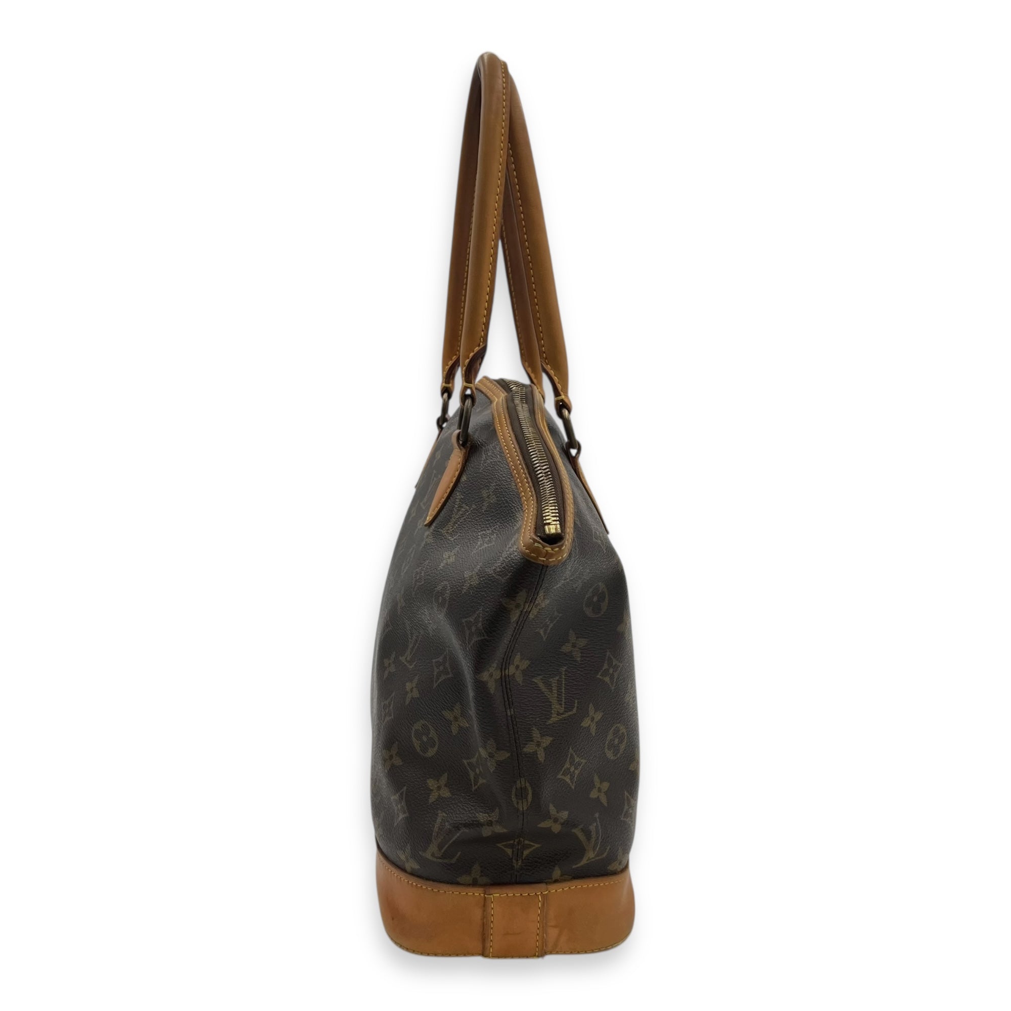Louis Vuitton Others Top Handle Bag Brown in Monogram Coated Canvas, Gold hardware_4