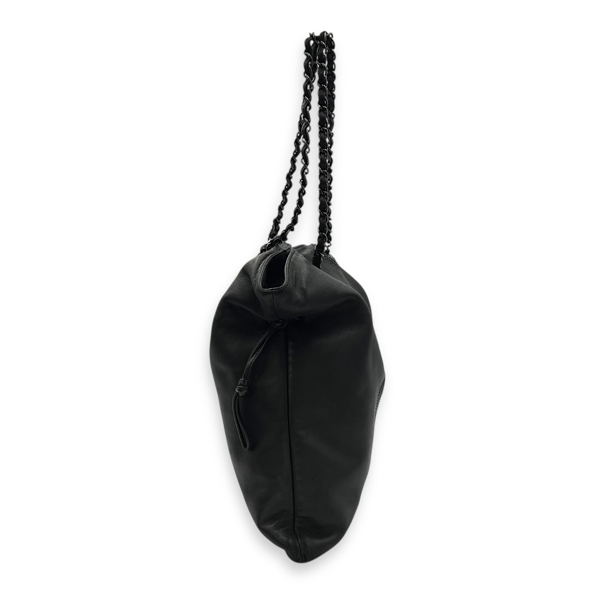 Chanel Others Shoulder Bag Black in Calfskin, Silver hardware_4