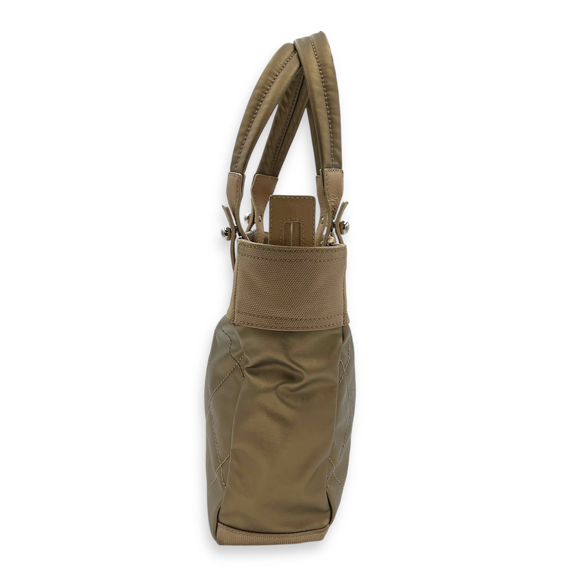 Chanel Biarritz Tote Bag Gold in Calfskin, Silver hardware_4