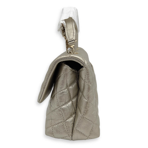 Chanel Coco Small Gold Top Handle Bag in Calfskin, Gold hardware_4
