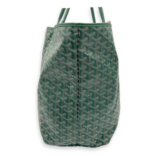 Goyard Saint Louis Tote Bag GM Green in Coated Canvas, Silver hardware_4