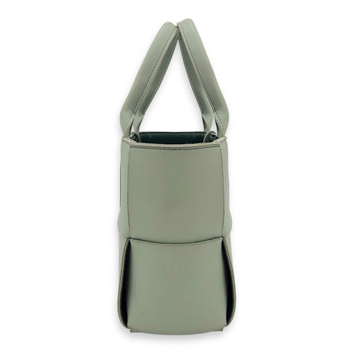 Bottega Veneta Arco Top Handle Bag Green in Lambskin_6