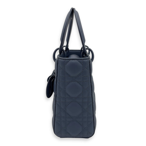Christian Dior Lady Dior Top Handle Bag Small Ultramatte in Lambskin, Lacquered Metal hardware_4