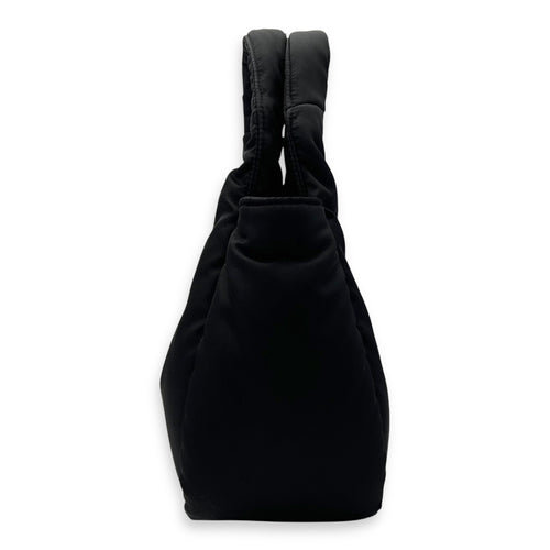 Prada Re-Nylon Padded Black Top Handle Bag in Nylon, Silver hardware_4
