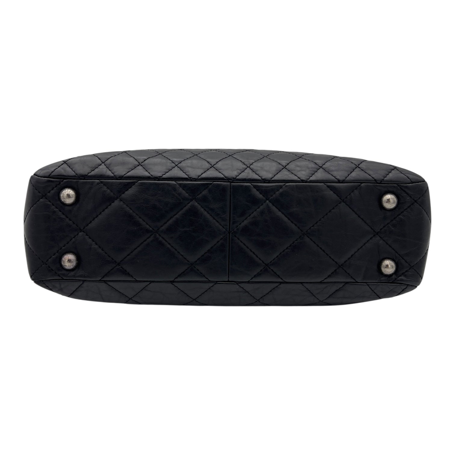 Chanel 2.55 Shoulder Bag Black in Calfskin, Ruthenium hardware_5