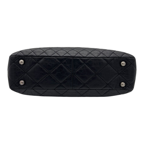 Chanel 2.55 Shoulder Bag Black in Calfskin, Ruthenium hardware_5