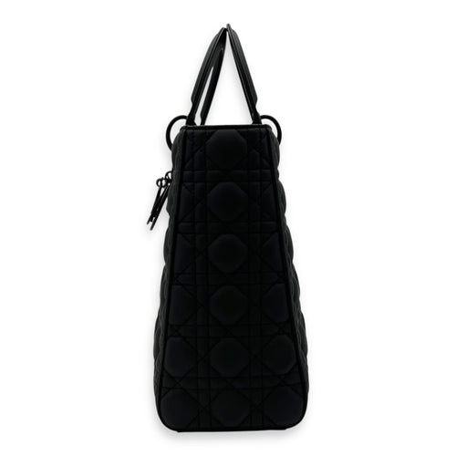 Christian Dior Lady Dior Top Handle Bag Large Ultramatte in Lambskin, Lacquered Metal hardware_4