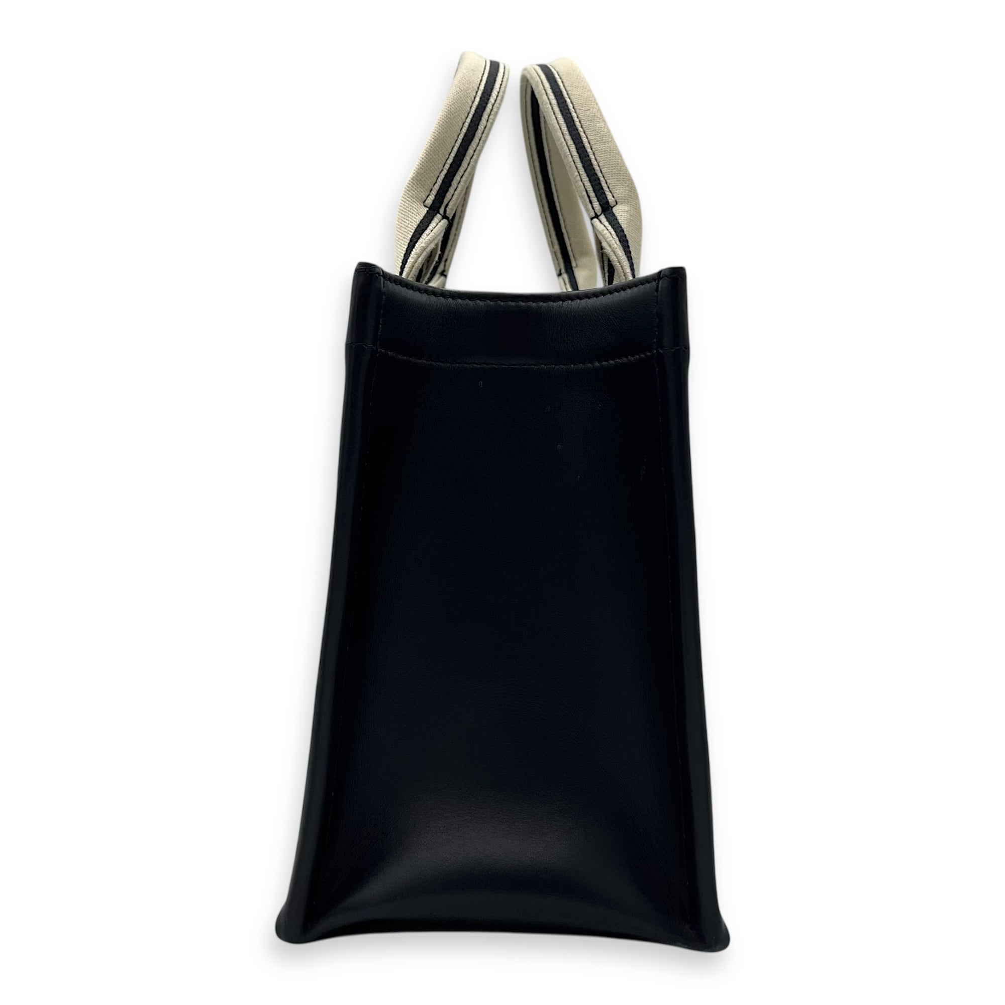 Christian Dior Book Tote Top Handle Bag Small Blue in Canvas, Gold hardware_4