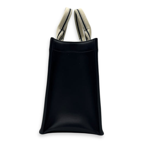 Christian Dior Book Tote Top Handle Bag Small Blue in Canvas, Gold hardware_4